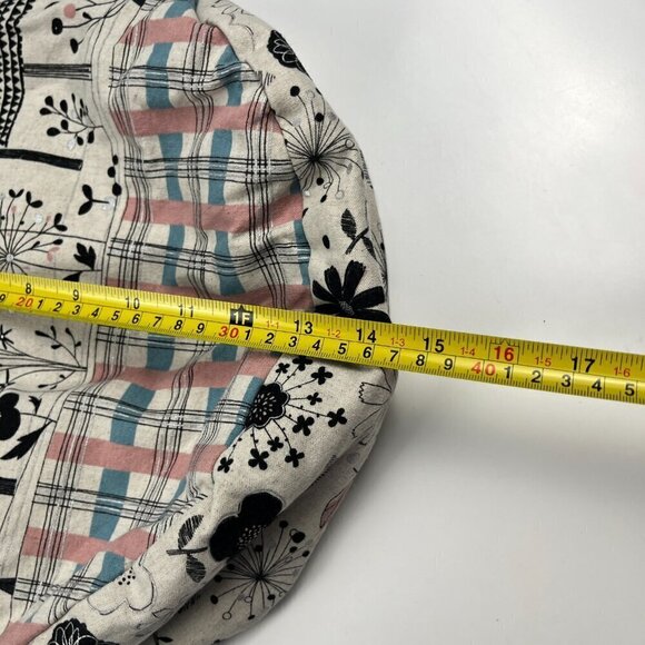 Hand made slouch pouch shoulder cotton bag with bag charm floral design - Picture 6 of 9